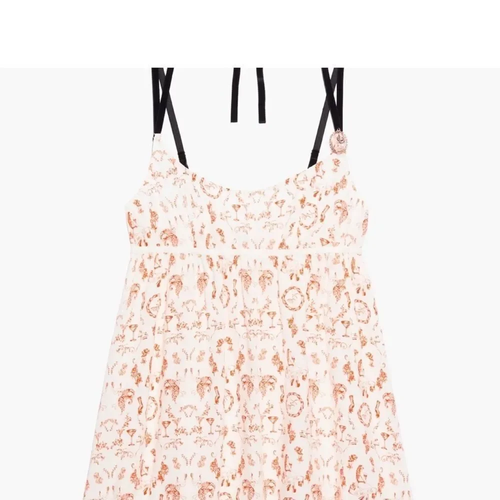 Savage X Fenty Roasted Red Fresh Ink Underpinnings Dbl Strap Babydoll SlipXL NWT